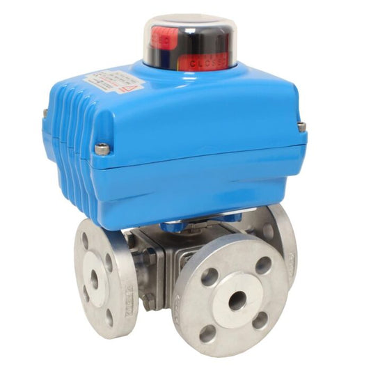 END Armaturen ZD311502-NE052100, Kugelhahn-ZD, DN15, mit Antrieb NE05 Ed./PTFE, T-Bohrung, 24V DC, Laufzeit ca. 10sek.