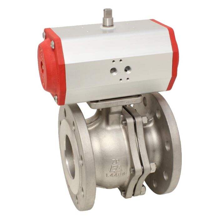 END Armaturen ZP311009-ED620852, Kugelhahn-ZP, DN80, m. Antrieb-ED, DW85 Edel.1.4408/PTFE-FKM, doppeltwirkend