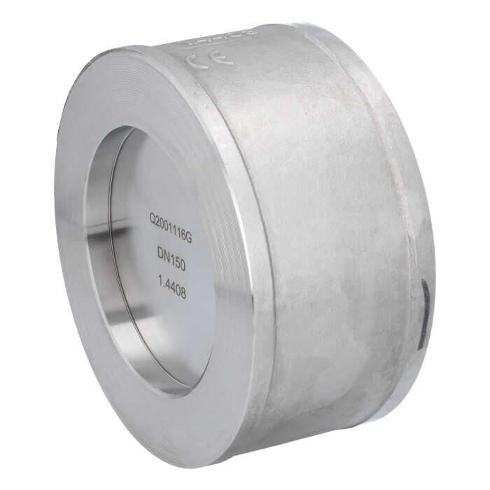 END Armaturen ZR333012, Scheiben-Rückschlagventil DN150, PN10-40 Edelstahl 1.4408/FKM, max. 40bar